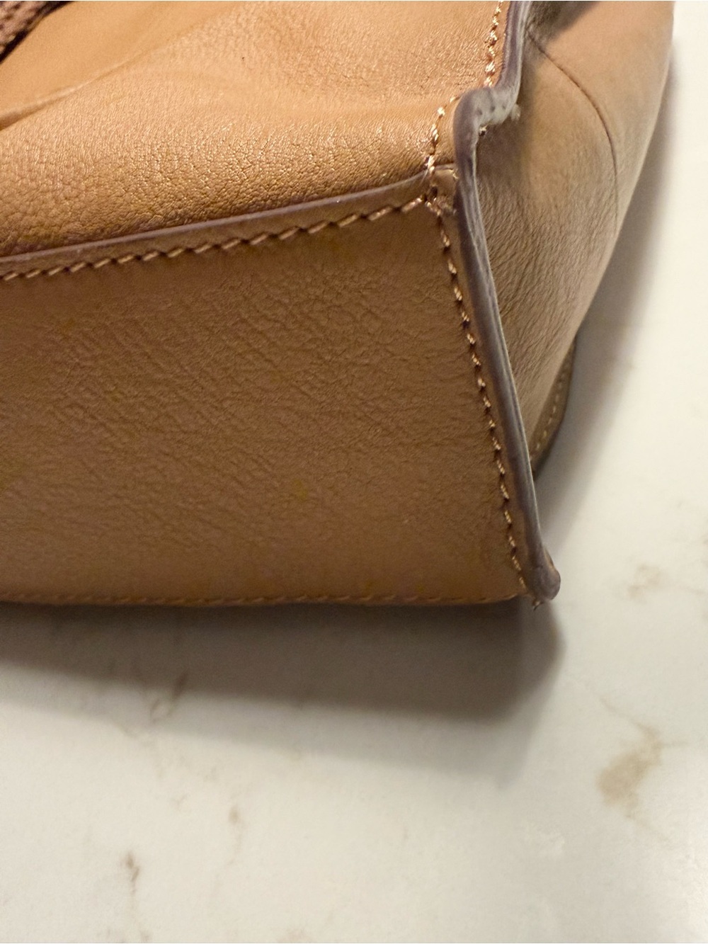 Lucky Brand Mina Tan Leather Tote Boho Chic - Picture 9 of 12